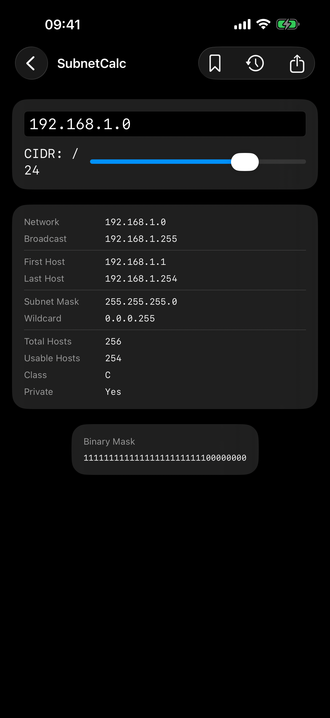 SubnetCalc — IP subnet calculator with CIDR