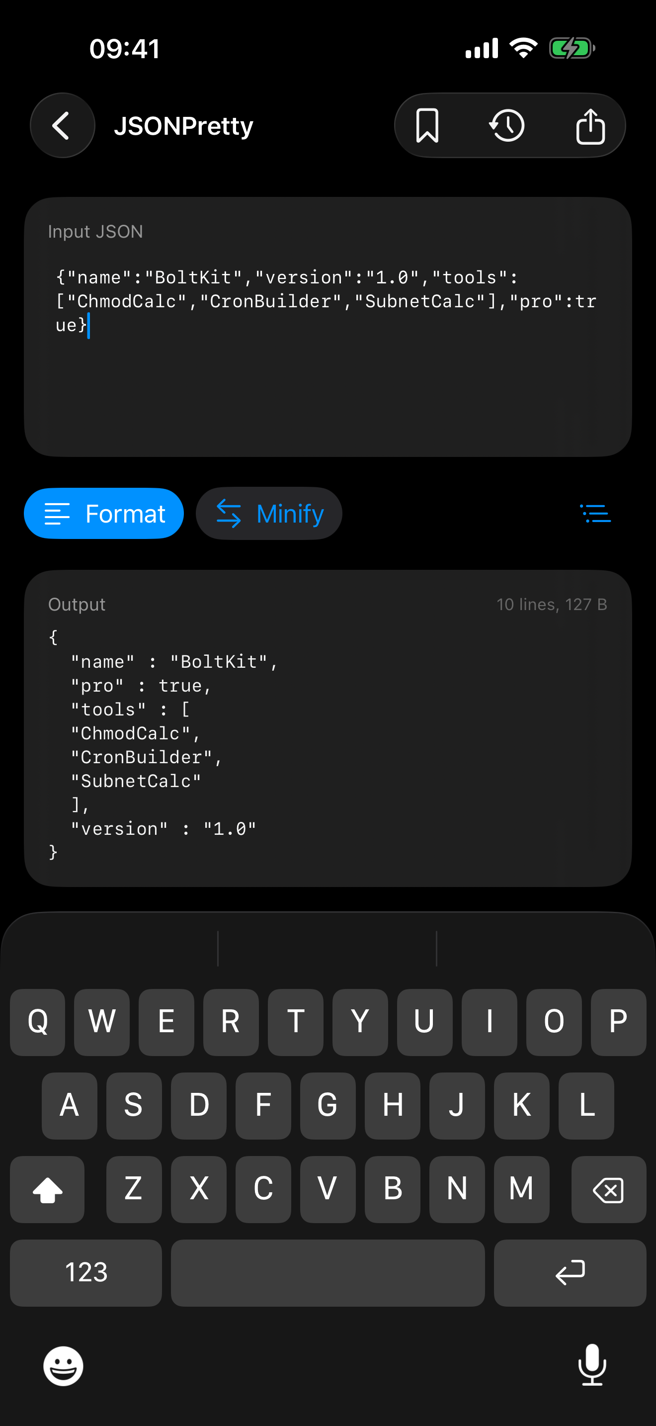 JSONPretty — JSON formatter and validator